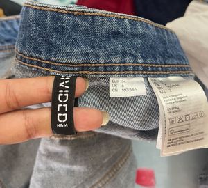 Denim Button-Front Mini Skirt