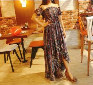 Boho Off-Shoulder Maxi Dress