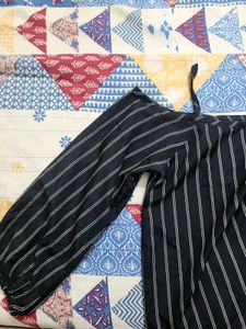 Striped Cold Shoulder Top