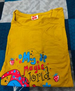 Cute 'My Magic World' t shirt for girls
