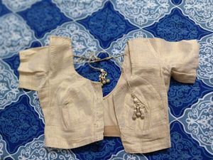 Golden Readymade Saree Blouse