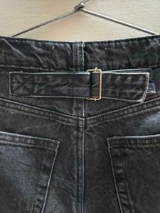 charcoal Black Mom Fit Jeans