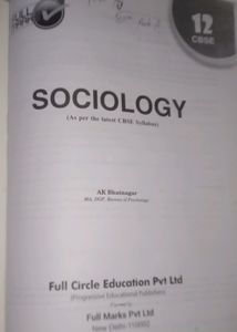 sociology cclass 12th book
