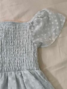 Cute Blue Polka Dot Dress