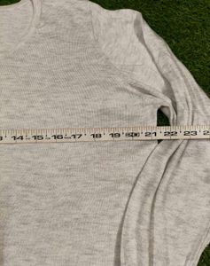 Imported Elegant Off White Knit Sweater