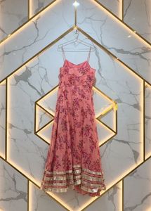 Floral Print Ethnic Gown