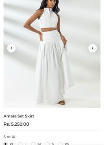 White Halter Top &amp; Maxi Skirt Set