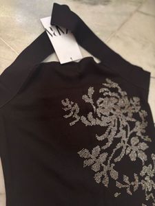 Zara Black Embellished Midi Dress