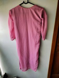 Pink Embroidered Kurti