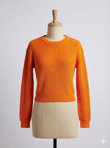 Orange Knit Pullover