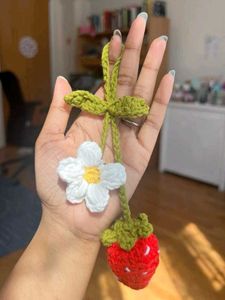 Strawberry Crochet Tote Bag