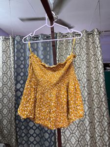 Yellow Floral Tube Top