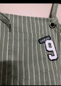 Striped Overalls Dress