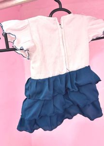 Cute White &amp; Blue Dress
