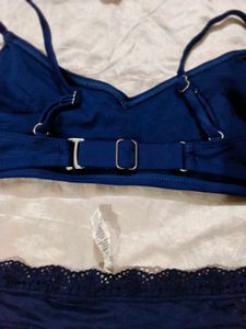 Navy Bra &amp; Panty Set
