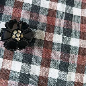 Black Flower Brooch