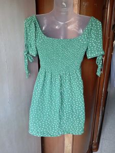 Green Floral Day Dress