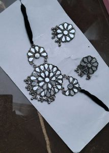 Mirror Flower Jewelry Set
