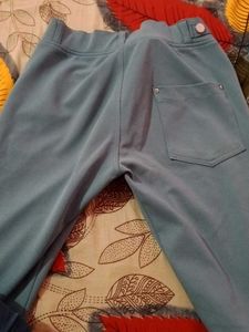Blue Casual Pants