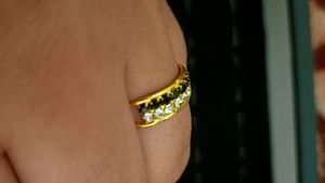 Diamond 💎 And Black Gem Ring 💍