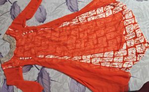 Orange Layered  Dress👗