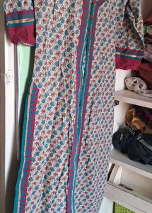 Multicolour   Aangrakha Style Kurti. Two Piece