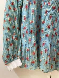 Floral Pleated Blouse