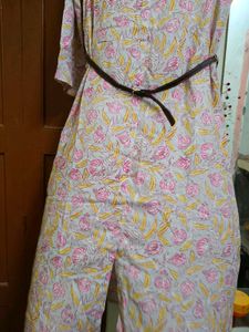 Rangriti Women Grey Floral Midi Dress