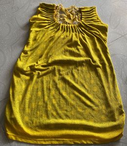 Yellow Sleeveless Top with Inner | Bust 38 |