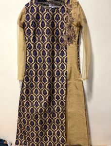 Heavy Work Kurta Set With Skirt And Dupatta