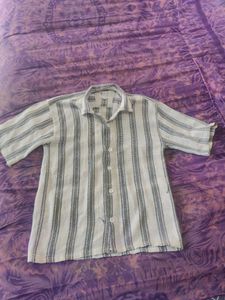 Striped Short Sleeve Button-Down