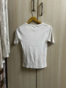 Zara - Combo Gray Shacket With White T-Shirt