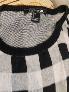 Checkered Pullover Sweater