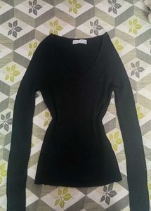 V Neck Bodycon Sweater