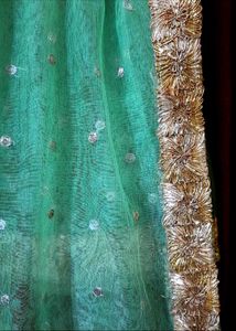 Elegant Green Dupatta with embroidery work