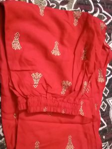 Red Colour Palazzo