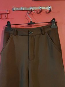Brown Wide Leg Trousers