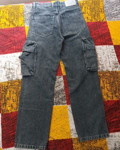 Vintage Wash Cargo Jeans