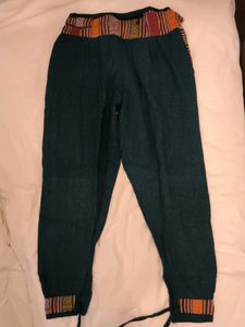 Dark Green Boho Pants