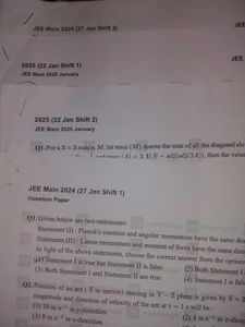 Jee Mains Sample Paper And Pyqs