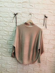 Cozy Knit Pullover Sweater Sarg type bloon top