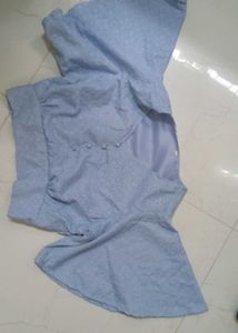 Cute Blue Eyelet Top