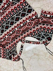 Patterned Casual Dress..
