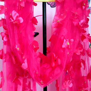 Dark Rose Net Shawl