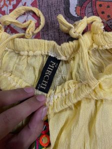 Yellow Embroidered Top