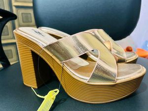 Gold Platform Heels