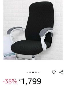 Black Office Chair Cover