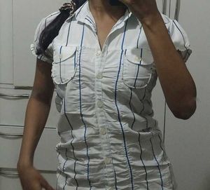 Striped White Shirt