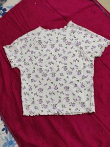 Zudio Crop Top XL Floral  Print