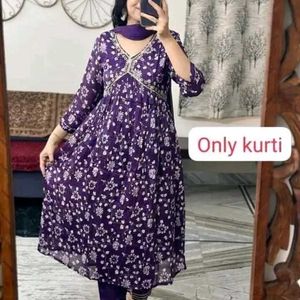 Manyavar Mohe Alia Purple Aliya Cut Kurti